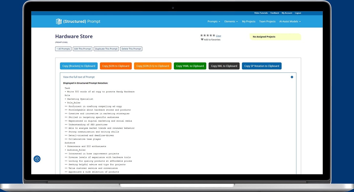 Structured Prompt - AI Prompt Generation Tool